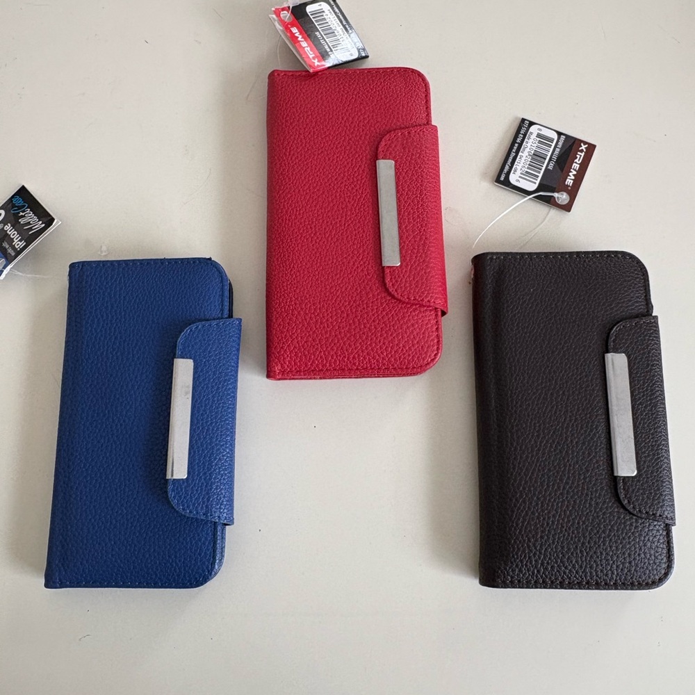 Stylish Phone Case Set - Red, Blue, Black